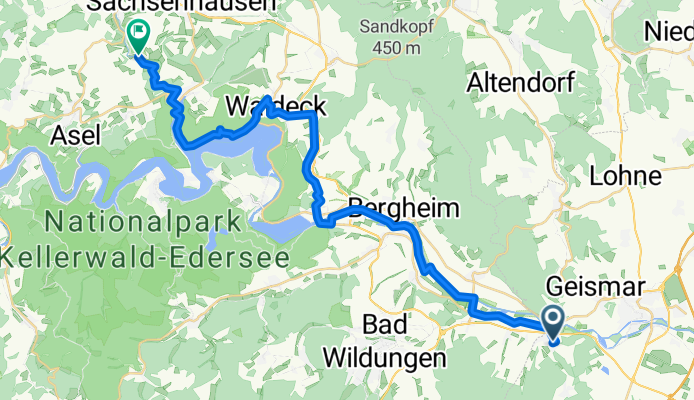 Schönsteinstraße 9, Fritzlar nach Basdorfer Straße 2, Waldeck