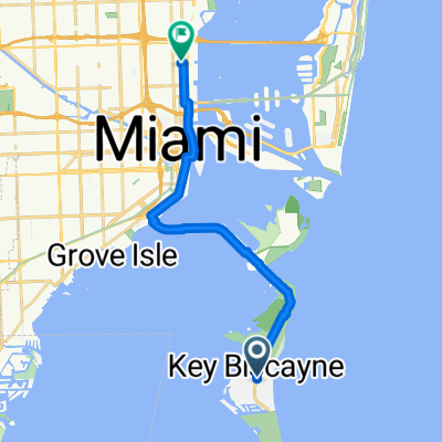365–499 Crandon Blvd, Key Biscayne to 148 NE 28th St, Miami