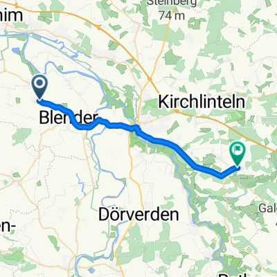 Mühlenweg 2, Thedinghausen nach Michaelisstraße 2, Kirchlinteln