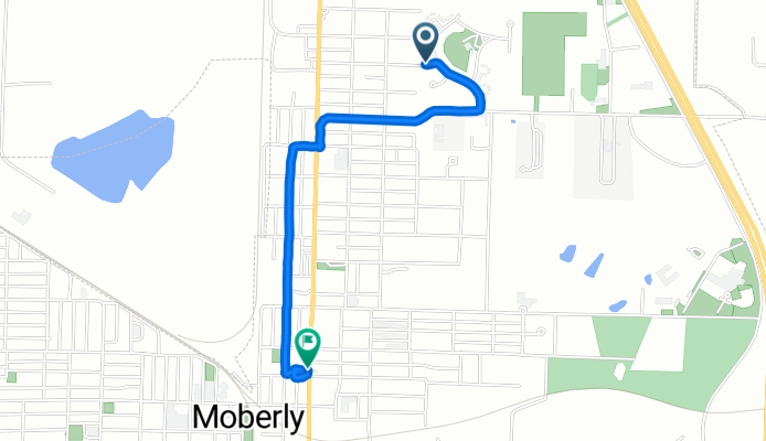 Patton Street 603, Moberly to North Morley Street 65270, Moberly