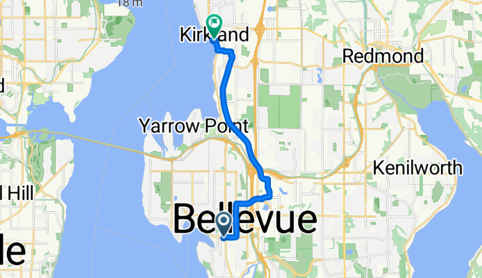 10333 Main St, Bellevue to 80 Kirkland Ave, Kirkland