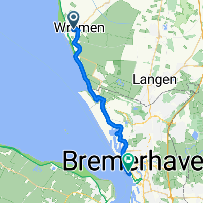 Repsoldstraße 12, Wurster Nordseeküste nach Hermann-Henrich-Meier-Straße 5, Bremerhaven