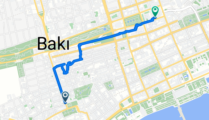 От Əhməd Cavad 15, Bakı до Azadlıq prospekti, Bakı