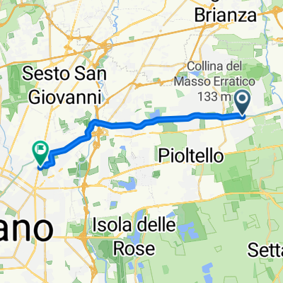 Da Via Papa Giovanni XXIII 5, Cassina De' Pecchi a Via Merano 1, Milano