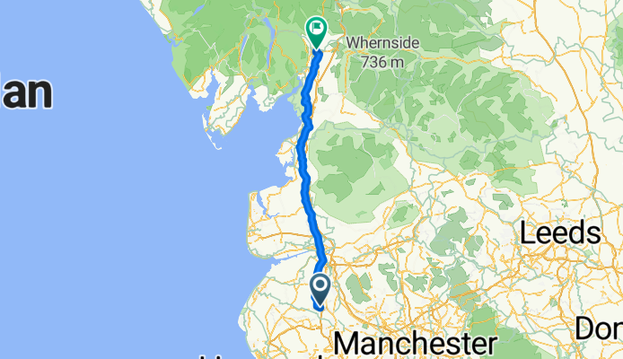 6 Moss Lane, Wrightington, Wigan to Castle Green Lodge, Castle Green Lane, Kendal