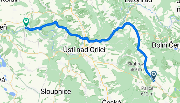 Ostrov to Žerotínova, Brandýs nad Orlicí