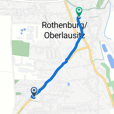 S121 33, Rothenburg/Oberlausitz nach Bahnhofstraße 3, Rothenburg/Oberlausitz