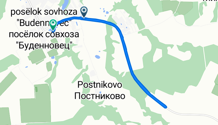 Ulitsa Danilovskaya Sloboda 7, Skhp Budennovets to Parkovaya Ulitsa 4, Skhp Budennovets