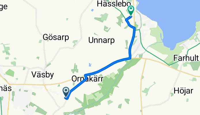 Nygårdavägen 117, Höganäs to Gamla Södåkravägen 64-27, Jonstorp