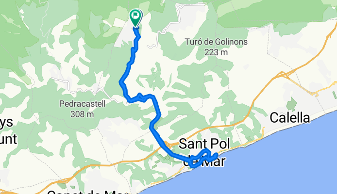 Carrèr del Turó de Puigcastell, 79, Sant Cebrià de Vallalta to Carrer H, Sant Cebrià de Vallalta