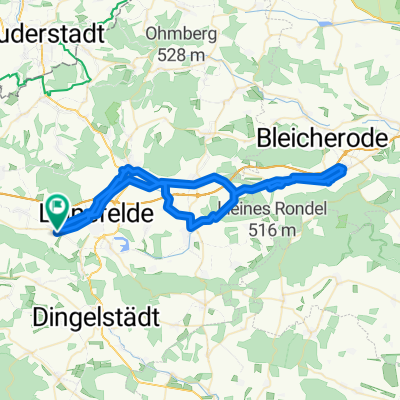 Burgweg 4, Leinefelde-Worbis nach Hintern Tannen 3, Leinefelde-Worbis