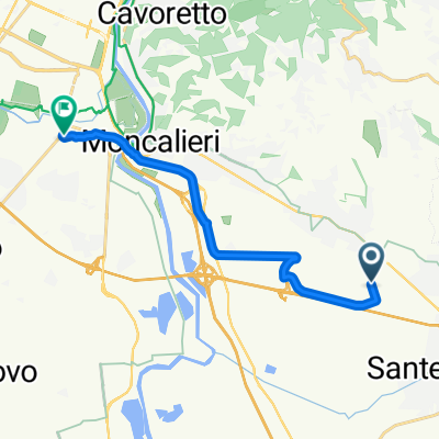 Da Strada di Restauduzzo, Trofarello a Via Nostra Signora di Lourdes 1, Nichelino