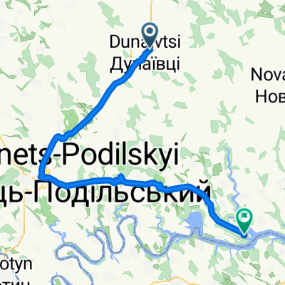 От вулиця Шевченка 111 / 2, Дунаївці до Камянец-Подольский район