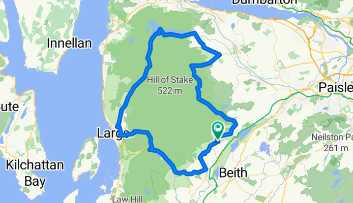 Muirshiel gravel circular via Largs and Duchal Moor