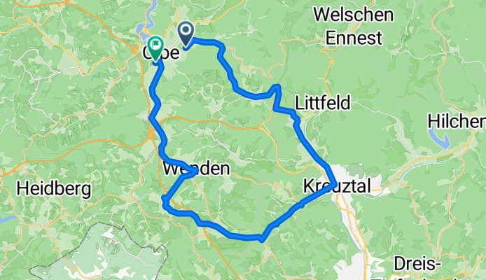 Olpe-Krombach-Kreuztal-Wenden-Olpe