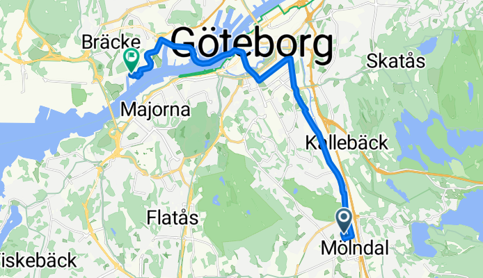 Länsmansgatan 22, Mölndal to Ostindiefararen 10, Göteborg
