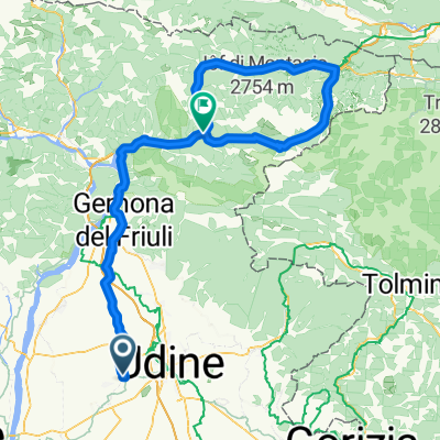 Da Via Ledra 19, Colloredo di Prato a Via Campolaro 1, Chiusaforte