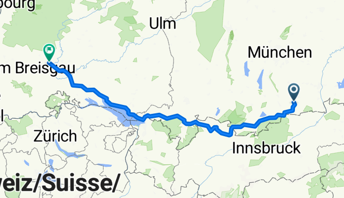 Ellingerstraße 6, Tegernsee nach Münsterplatz 9, Villingen-Schwenningen
