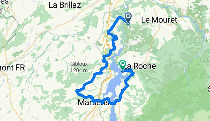 Arconciel - Pont-la-Ville (via Sorens)