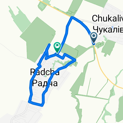tract route in Radcha on bike