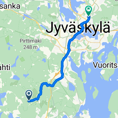 Route from Kivitaskuntie 48, Muurame