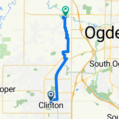 Route from 2622 N 1500 W, Clinton