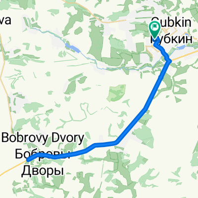 От улица Космонавтов 3, Губкин до улица Космонавтов 3, Губкин