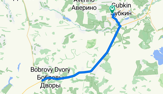 От улица Космонавтов 3, Губкин до улица Космонавтов 3, Губкин