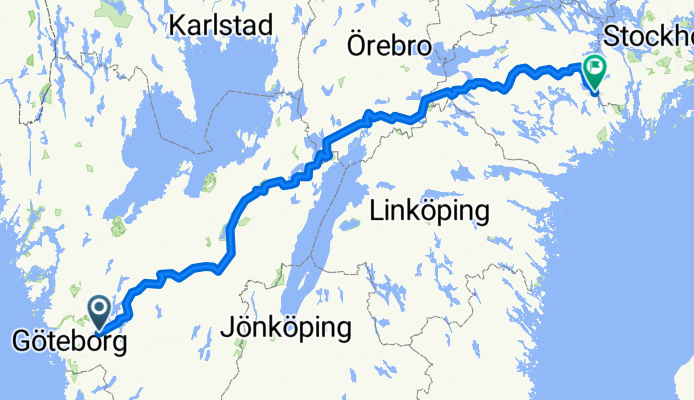 Haegerströms väg, Lerum to Västra Storgatan 15, Gnesta