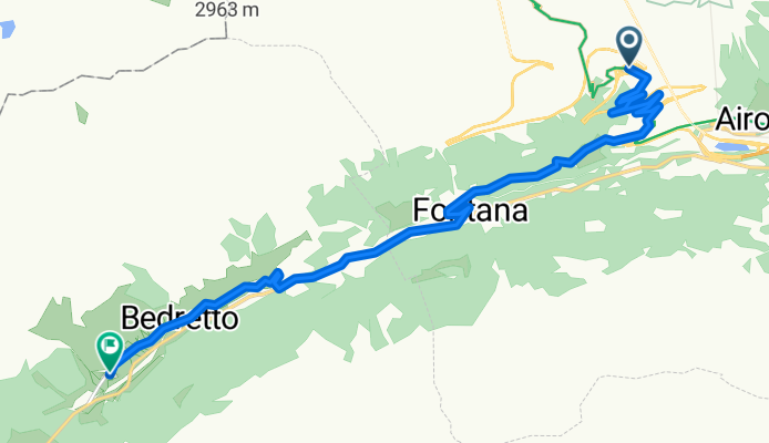 Motto Bartola 51, Airolo nach Zona Ronco Bedretto 13, Ronco