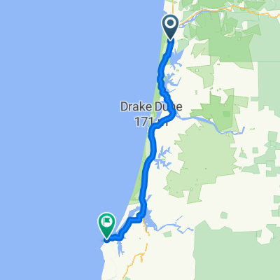 Route to 89552–89560 Cape Arago Hwy, Coos Bay