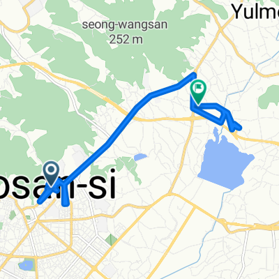 동문1동 ６５２−２０, 서산시 to 음암면 １７４−２, 서산시