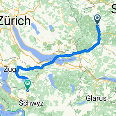 Bütschwil-Schindellegi-Menzingen-Unterägeri bis Sattel