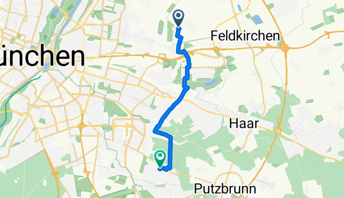 Max-Planck-Straße 2, Aschheim nach Leutholdstraße 7, München