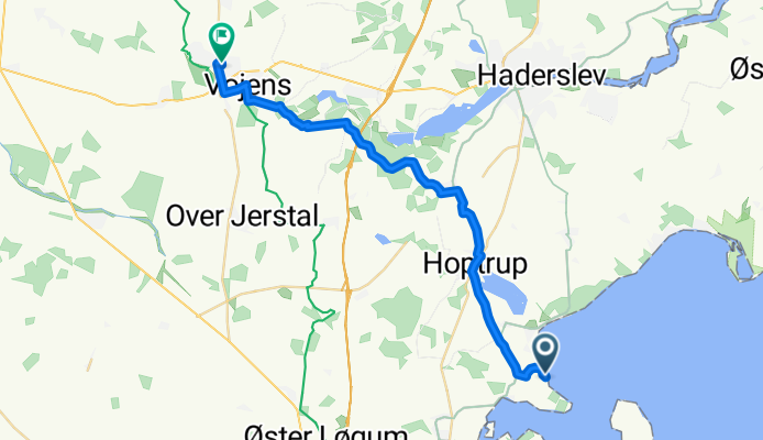 Gåsevig 29, Haderslev nach Hejmdals Brovej 131, Vojens