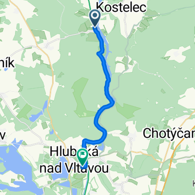 Cyklostezka Hluboká nad Vltavou - Poněšice CLONED FROM ROUTE 885162