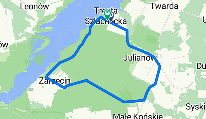 Karolinów -Julianów-Zarzęcin- wzdłuż zalewu