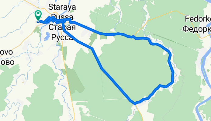 От улица Якутских Стрелков, 59, Старая Русса до улица Якутских Стрелков, 59, Старая Русса