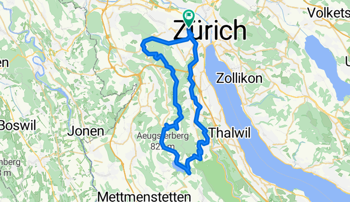 Zürich - Albispass - Buchenegg - Uetliberg - Zürich