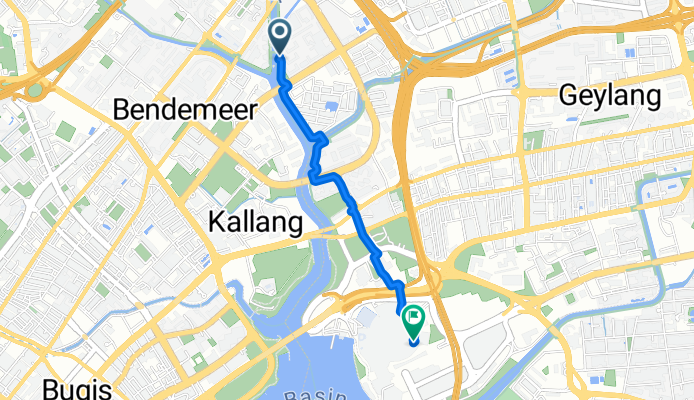 Route from Kallang Park Connector, Kallang