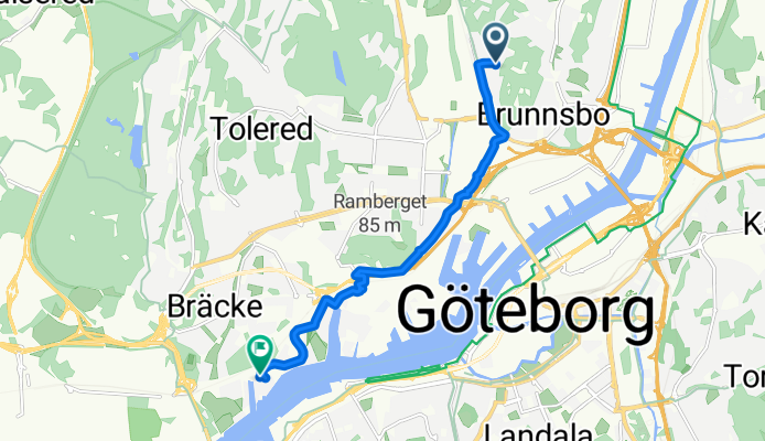 Doppingegatan 19, Göteborg to Ostindiefararen 12, Göteborg