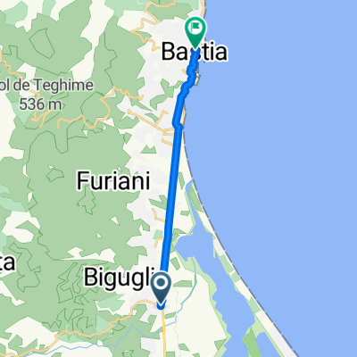De 185 Route Nationale 193, Biguglia à 2 Avenue Pierre Giudicelli, Bastia
