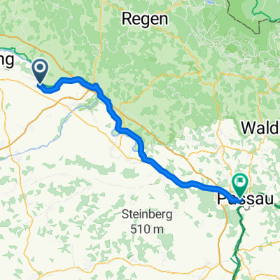 Straubinger Straße 49, Stephansposching nach Bräuhausplatz 9, Passau