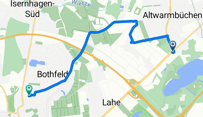 Hannoversche Straße, Isernhagen nach Niggemannweg 7D, Hannover