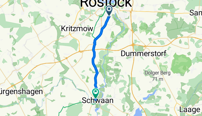 Schwaan und zurück