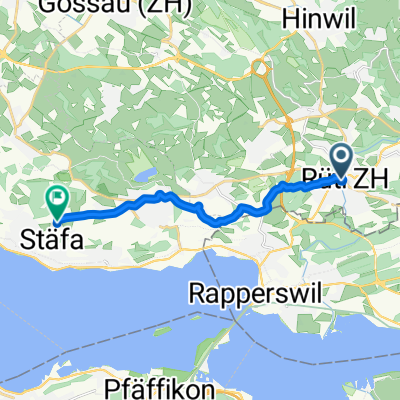 Werkstrasse 2A, Rüti ZH nach Frohbergstrasse, Stäfa