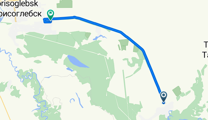 От Борисоглебск — Петровское, Борисоглебск до улица Строителей, 1, Борисоглебск