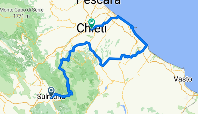 Sulmona - Rocca San Giovanni - Chieti 160km 3000hm