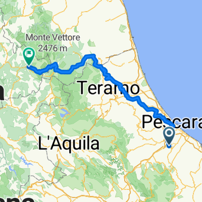 Chieti - Citta San Angelo - Campli - Cicitella - Ascoli - Norcia, 190km, 4000hm