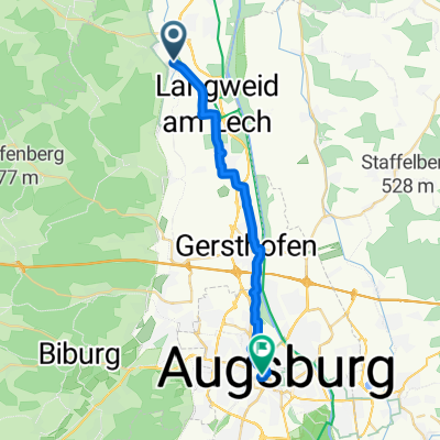 Kleemeisterhaus 1, Biberbach nach Bahnhofstraße 24, Augsburg